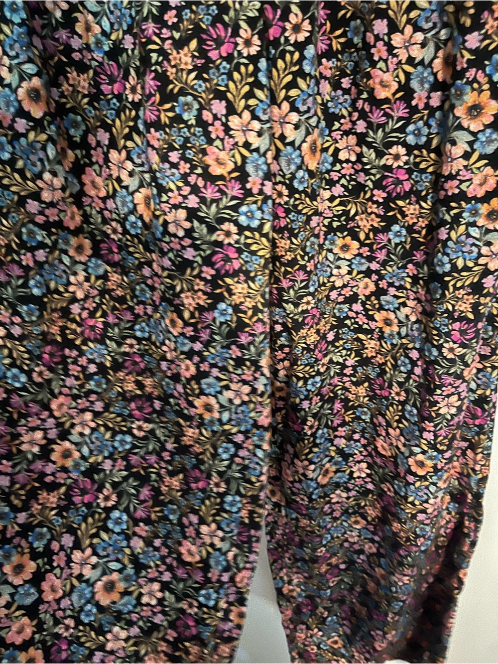O'Neill Black Floral Swim Coverup with Multicolor Blooms